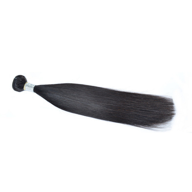 Real Hair Wigs Hair Bundles Wigs Europe And America 9A Straight Hair Curtain Straight Hair Product information: Style: simple Model: Reverse through gear Applicable people: general Processing technology: mechanism Wig length: medium and long hair Can it b
