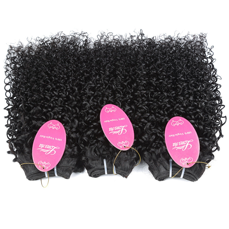 Hair Bundles Kinky Curly Hair Buns Brazilian Real Hair Curly Can Be Dyed Product information Applicable people: Ladies Processing technology: mechanism Wig length: medium and long hair Can it be dyed and ironed: it can be dyed Hair material: real hair App