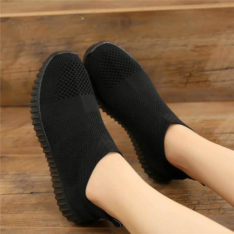 Flat Bottom Sports And Leisure Women's Shoes Flying Woven Breathable Travel Running Student Shoes Product information: Upper material: other Sole Material: Rubber Applicable gender: neutral/male and female Upper height: middle Popular elements: grape part