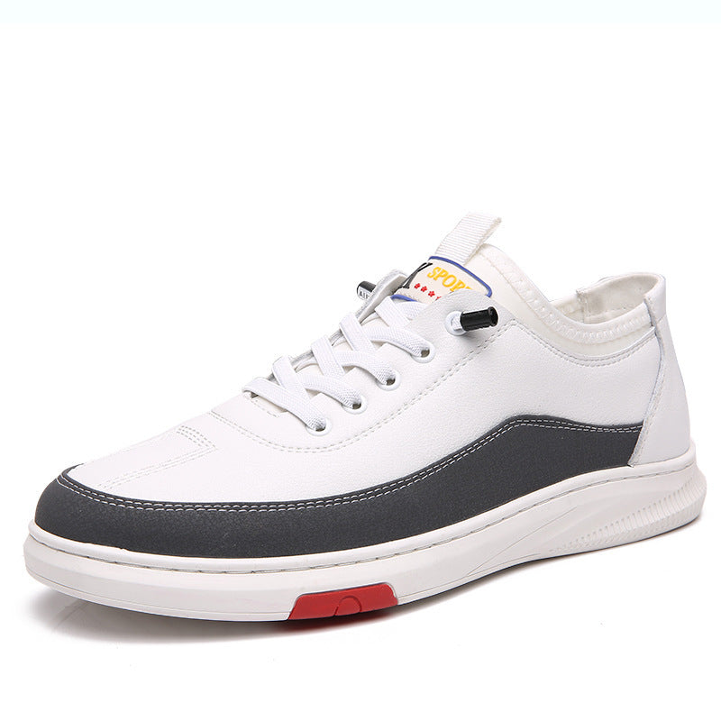 New Men's Shoes Men's Casual Shoes Sneakers White Shoes Product information Style: Fashion Applicable gender: male Pattern: plain Upper material: microfiber Toe shape: round toe Heel height: flat heel Sole Material: Rubber Wearing style: front tie Sole cr
