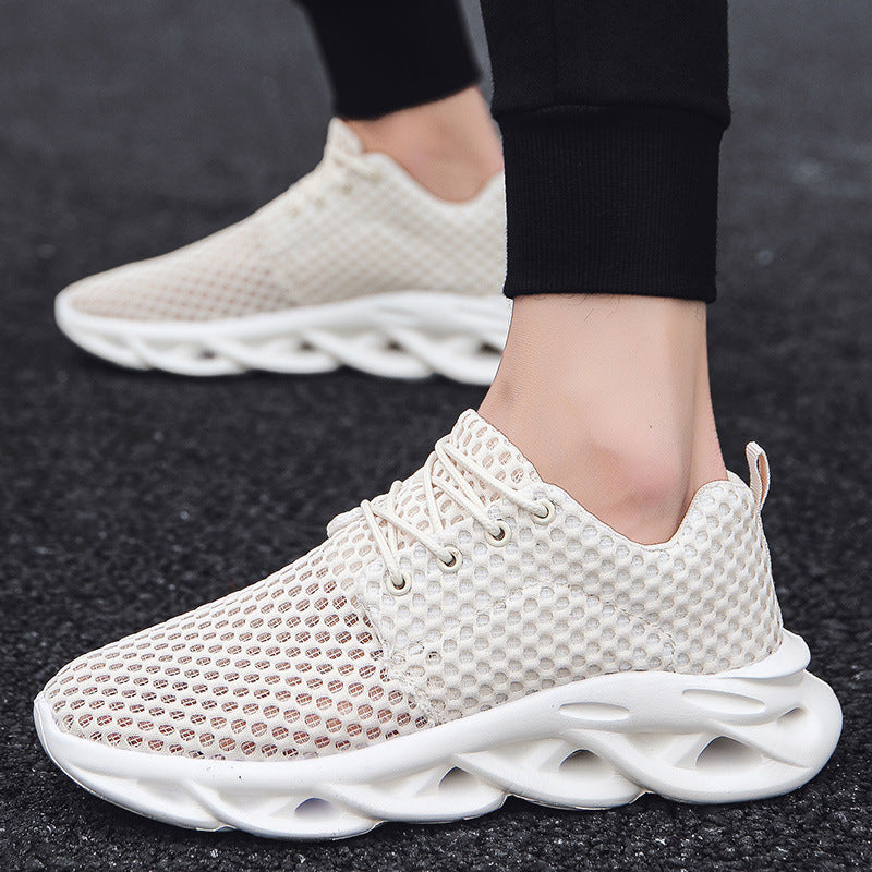 Men'S Outdoor Hollow Mesh Running Shoes Product Information Upper Material: Artificial PU Sole Material: Rubber Wearing style: front tie Popular elements: car suture Heel shape: flat heel Inside material: mesh Opening depth: shallow mouth (below 7cm) Uppe