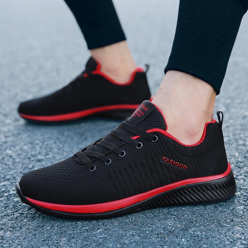 Running Shoes Everyday Casual Sports Shoes Men Product information: Heel height: Low heel (1-3CM) Sole craft: Viscose shoes Insole material: Textile Gross weight: 800g Packing volume: 31.5*18.5*11.5 Color: 9088 black and red, 9088 black and gray, 9088 bla