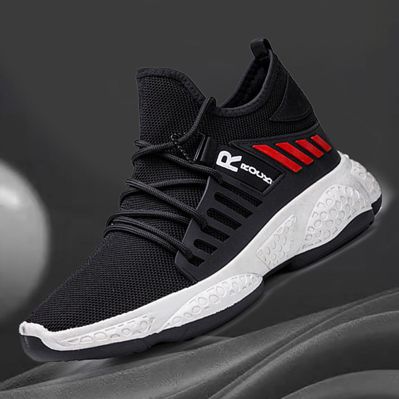 Fashion Flying Woven Running Men's Casual Sports Shoes Product information: Upper material: flying woven cloth Sole material: plastic Wearing style: sleeve/overshoes Heel shape: flat heel Inside material: cotton Opening depth: middle mouth (7-11CM) Upper