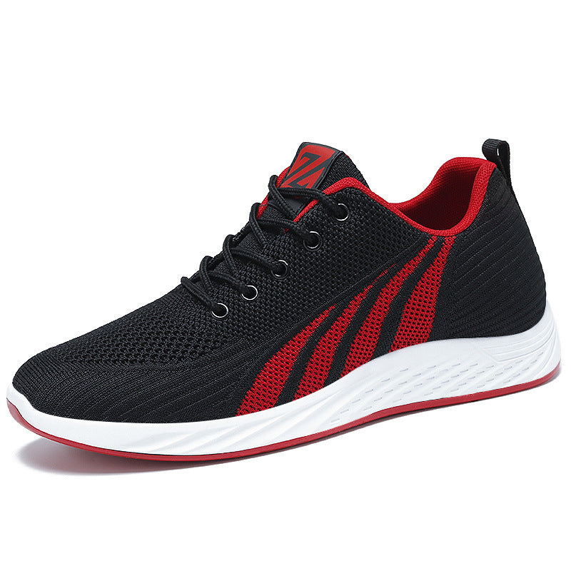 Men's Casual Shoes Korean Running Shoes Product information: Upper material: mesh Sole material: PVC Wearing style: front tie Popular elements: stripes Heel shape: flat heel Inside material: mesh Opening depth: shallow mouth (below 7cm) Upper height: low
