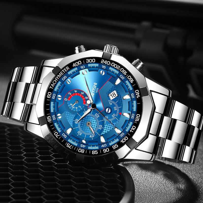 Full Automatic Non-Mechanical Watch For Men Product Information: Style: Simplicity Movement type: quartz Dial diameter: 45mm Straps material: stainless steel Dial shape: round Packing list watch*1 Full Automatic Non-Mechanical Watch For Men Product Inform