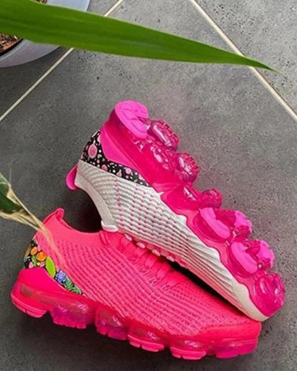 Round Toe Low-Top Spot Flying Woven Breathable Sports Shoes Product information: Applicable gender : female Heel height : Middle heel (3-5cm) How to dress : Sleeve / overshoes function : Breathable and durable Applicable Sports : currency Packing list: Sh