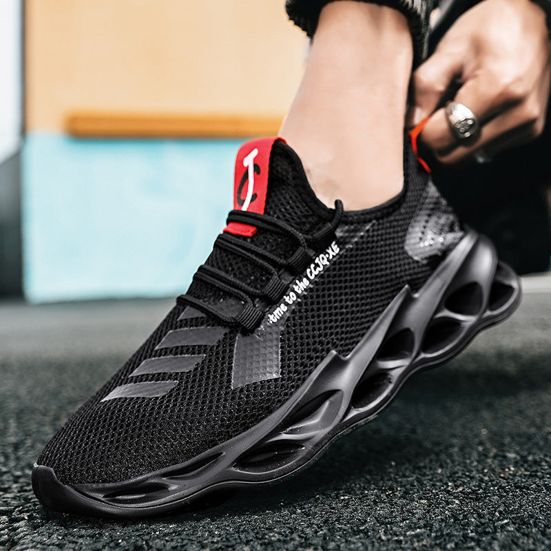 New Sports Shoes Men'S New Mesh Fly Woven Breathable Single Shoes Low-Top Trend Student Shoes Men'S Shoes Product information Heel shape: thick sole Upper height: low Style: Mesh shoes Upper material: flying mesh Color: white, yellow, black Size Informati