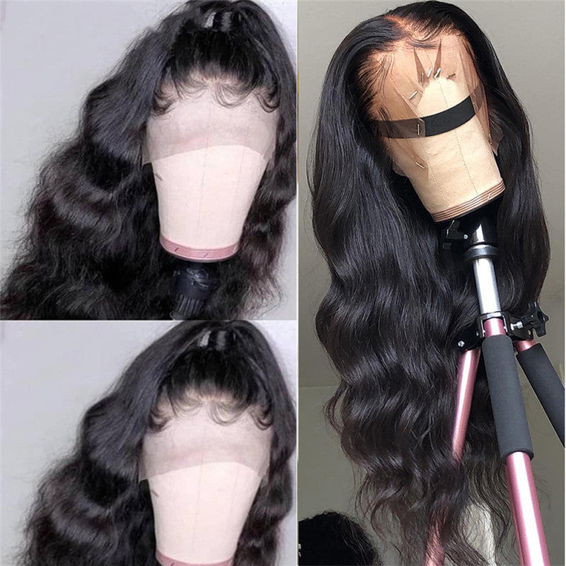 Natural Color Full Human Hair Wig Headgear 13x4 Front Lace Product Information: Applicable people: general Processing technology: all hand-woven Can it be dyed and ironed: it can be dyed Hair material: real hair Applicable skin tone: any skin tone Applica