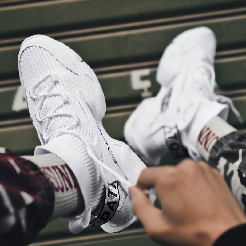 Flying Woven Coconut High-top Socks Shoes Casual Men's Sports Shoes Trendy Shoes Product information Wearing style: front tie Function: increased, breathable, lightweight, non-slip, warm, wear-resistant, shock absorption Inside material: no inside Suitabl