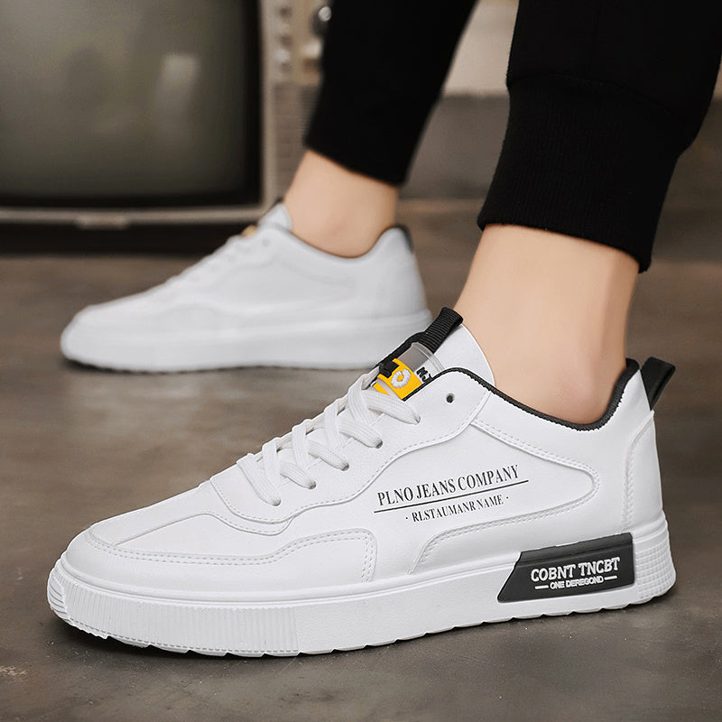 Men's Board Shoes, Men's Shoes, Sports Casual Shoes, Korean Trend product information: Function: wear-resistant Closed: lace-up pattern: plain Style: Korean style shoes Heel height: flat heel Spring toe style: round toe Occasion: Sports and leisure With t