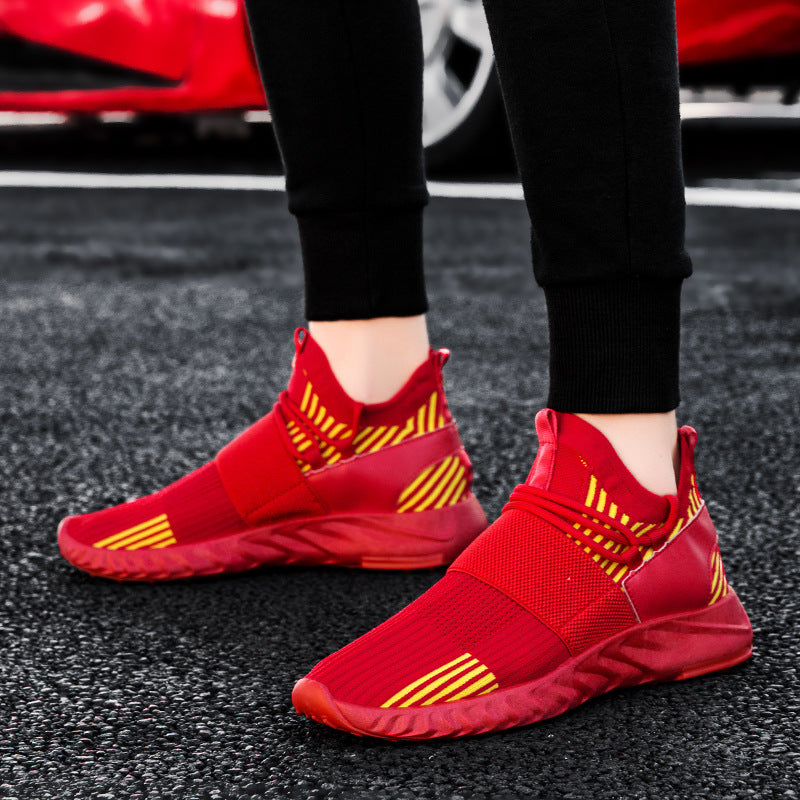 Men's Shoes Sports Shoes Hit Color Fashion Casual Shoes Product information: Material: Mesh rubber Style: Korean version Features: solid color low top Colour: white gray, light green, red, black Size Information: Size: 39,40,41,42,43,44 Shoe box: 30*18*12