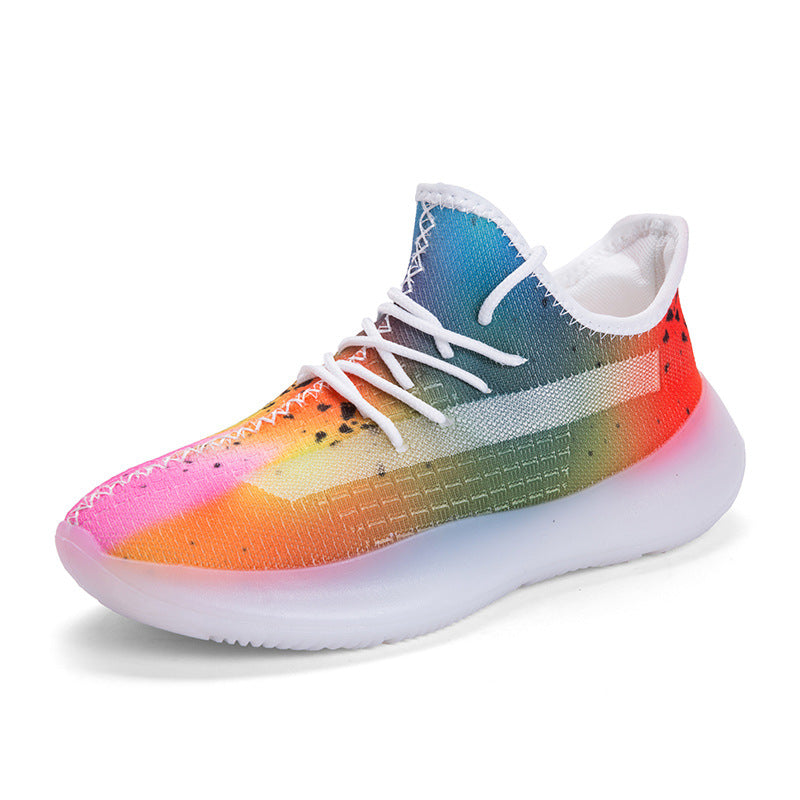 Men's Sports Single Shoes Trend Men's Shoes Breathable Casual Running Shoes Product information: Applicable age: youth (18-40 years old) For the season: Summer Applicable gender: male pattern: plain Upper material: mesh Sole Material: Rubber Wearing style