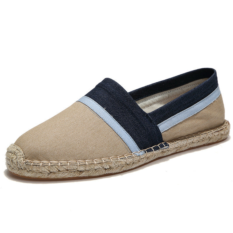 Men's Shoes Casual Shoes Straw Shoes Canvas Shoes Product Information: Applicable gender: male Pattern: plain Upper material: cloth Toe shape: round toe Heel height: flat heel Function: Breathable Sole Material: Rubber Heel shape: flat heel Inside materia