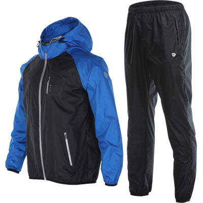 Explosive Sweat Suit Pants Men's Shirt Wicking Sweating Sports Stovepipe Suit Product information: Color classification: black suit, blue suit, red suit, gray suit, green suit, larger size is 4XL Applicable object: male Size Information: Size: M L XL XXL