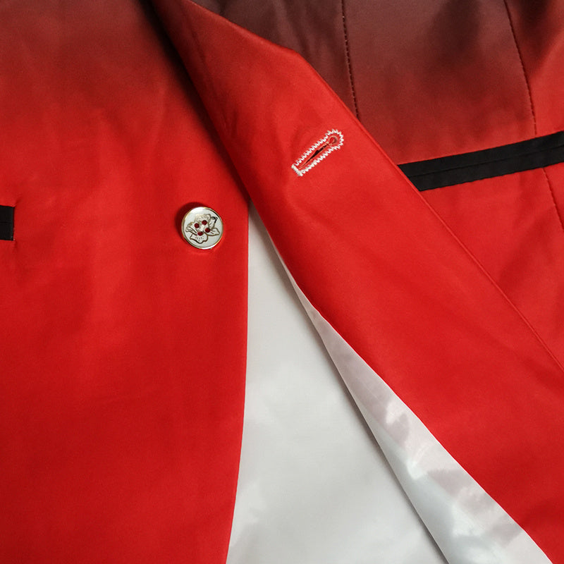 Blazer Men New Male Gradient Suit Jacket Masculino Korean Style Slim Fit Casual Men Fashion Trend Dress Jacket Product information: Collar type: suit collar Placket: single row and one button Style: Korean Pattern: Gradient Suitable season: autumn Fabric