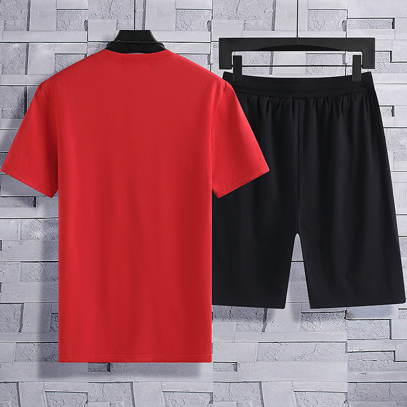 Men's Casual Sports Suits Cotton Plus Size Summer Product information: Material: Cotton Style: Korean version Features: T-shirt Colour: Black, White, Red Size Information: Size:L/XL/XXL/3XL/4XL/5XL/6XL/7XL/8XL Note: 1. Asian sizes are 1 to 2 sizes smaller