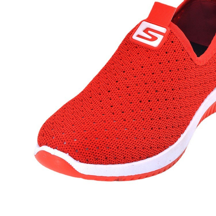 One-step Real Fly Woven Hollow Women's Net Shoes Fashion Overview: Style: Simple Function: Breathable Applicable gender: female pattern: plain Upper material: mesh Sole material: plastic Wearing style: sleeve/overshoes Popular elements: mesh Heel shape: f