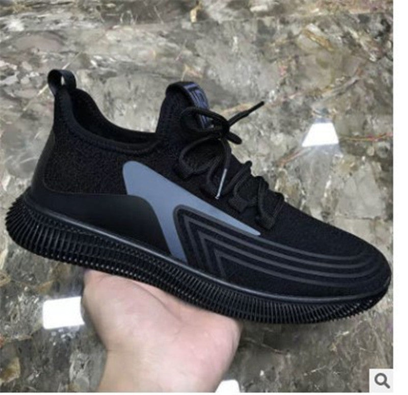 Flying Woven Casual Shoes Trendy Breathable Mesh Sneakers Product Information: Applicable gender: neutral/male and female Pattern: Color matching Upper material: mesh Sole material: plastic Applicable sports: general Wearing style: front tie Popular eleme