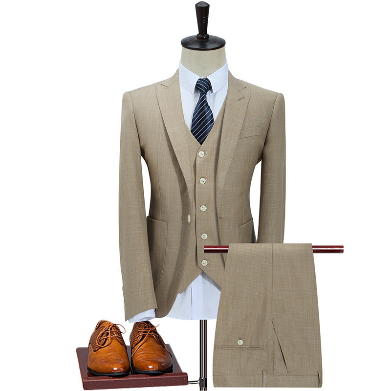 Suits Men's Business Casual Men's Professional Formal Wear Product Information: Placket: single row and one button Fabric name: chemical fiber blended Main fabric composition: acetate fiber The content of the main fabric ingredient: 95 (%) Applicable scen