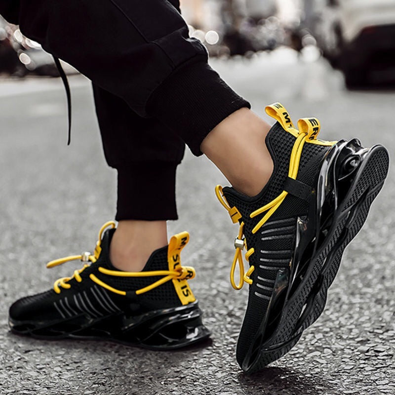 Flying Woven Fabric Comfortable Men's Shoes Trend Sneakers Product Information: Style: sports Function: Breathable Upper material: mesh Sole Material: Rubber Wearing style: front tie Heel shape: flat heel Inside material: mesh Toe shape: round toe Sole te