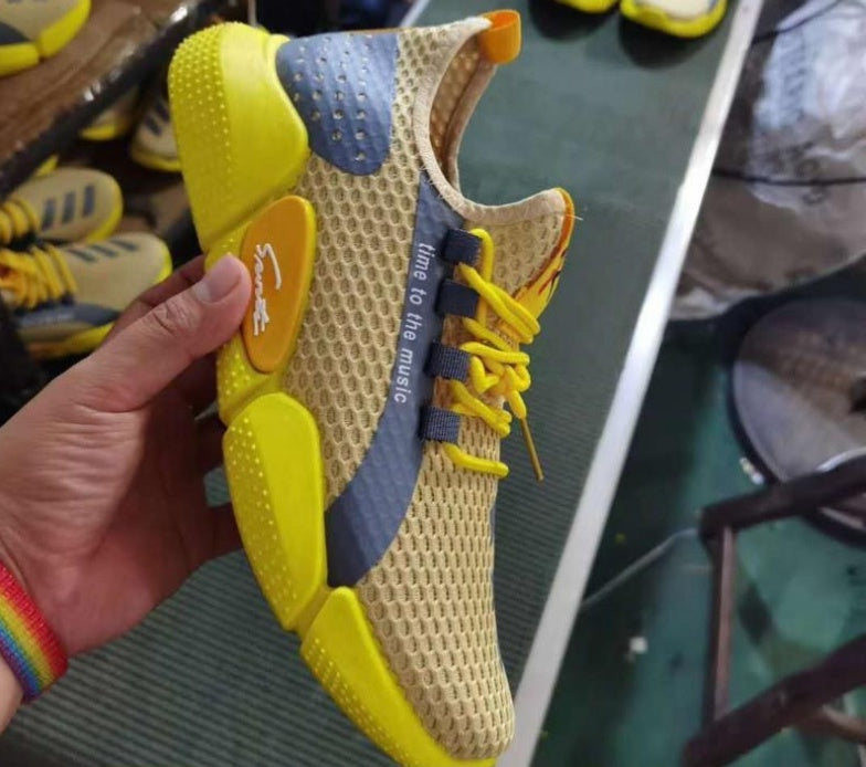 Sports Shoes Casual Single Shoes Net Shoes Overview: Function: breathable Closed: lace-up Size: 39 40 41 42 43 44 pattern: plain Style: youth trend Subdivision style: Korean version Popular elements: car suture Heel height: low heel (1-3cm) Color classifi