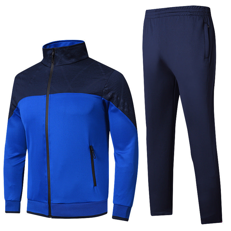 Men's Sportswear Running SuitsMen's Sportswear Long-sleeved Casual Sweater Suits Product information: Style: sports Length: trousers Top style: coat Top sleeve length: long sleeve Whether hooded: not hooded Suitable season: autumn Fabric name: chemical fi