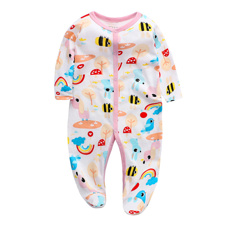 Cotton one-piece clothes baby clothes Main fabric composition: cotton 1. Asian sizes are 1 to 2 sizes smaller than European and American people. Choose the larger size if your size between two sizes. Please allow 2-3cm differences due to manual measuremen