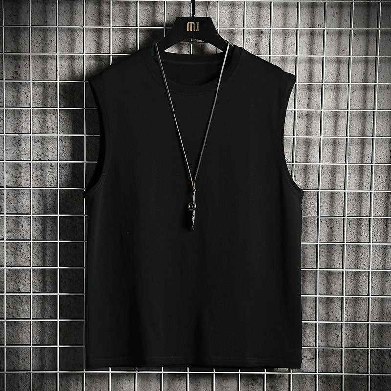 Summer Men's Vest Sports Fitness Undershirt Product information: Pattern: solid color Thickness: thin Fabric name: Polyester Fiber Applicable scenario: Sports Applicable people: Youth Main fabric composition: Polyester Fiber (polyester) Size: M,L,XL,2XL,3