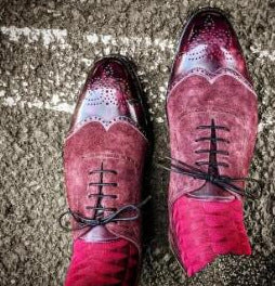 British style carved lace Goodyear breathable high-end men's shoes Upper material: artificial PU Applicable gender: male Style: Europe and America Popular boots: other Popular elements: leather stitching Color: red, black and white, blue green, black gree