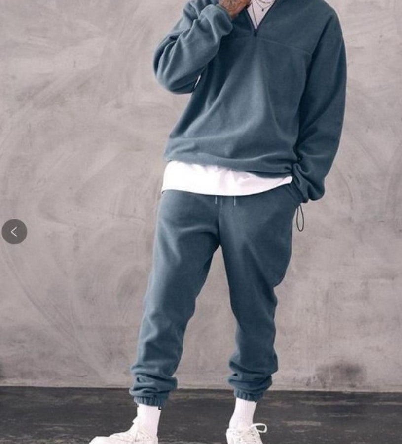 Casual Stand Collar Thickened Long-sleeved T-shirt Loose-fitting Fleece Pullover Men's Suit Product information: Thickness: ordinary Fabric name: Cotton Applicable scenarios: Leisure Color: gray., Dark gray, light blue., Dark blue., Spot goods Top sleeve