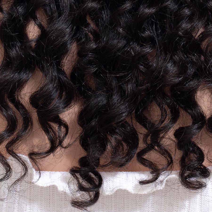 Chemical fiber front lace black small curly wig Features: High temperature resistant fiber A variety of styles, a variety of colors, sufficient stock, can be customized samples or drawings. Structure: High-grade breathable headgear design, there are 2 han