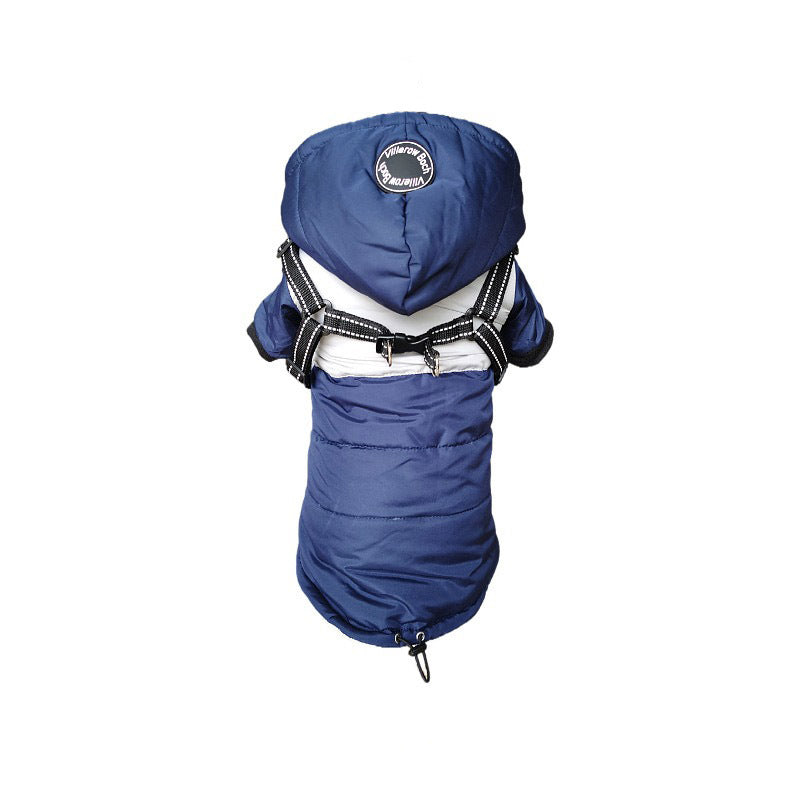 Pet Coat Waterproof Warm Pet Dog Clothes Pet Shell Jacket Product information: Color: blue, hooded down jacket gray, hooded down jacket red, hooded down jacket pink Size: S,M,L,XL,2XL Applicable gender: general Material: Velvet Category: pet clothing Size