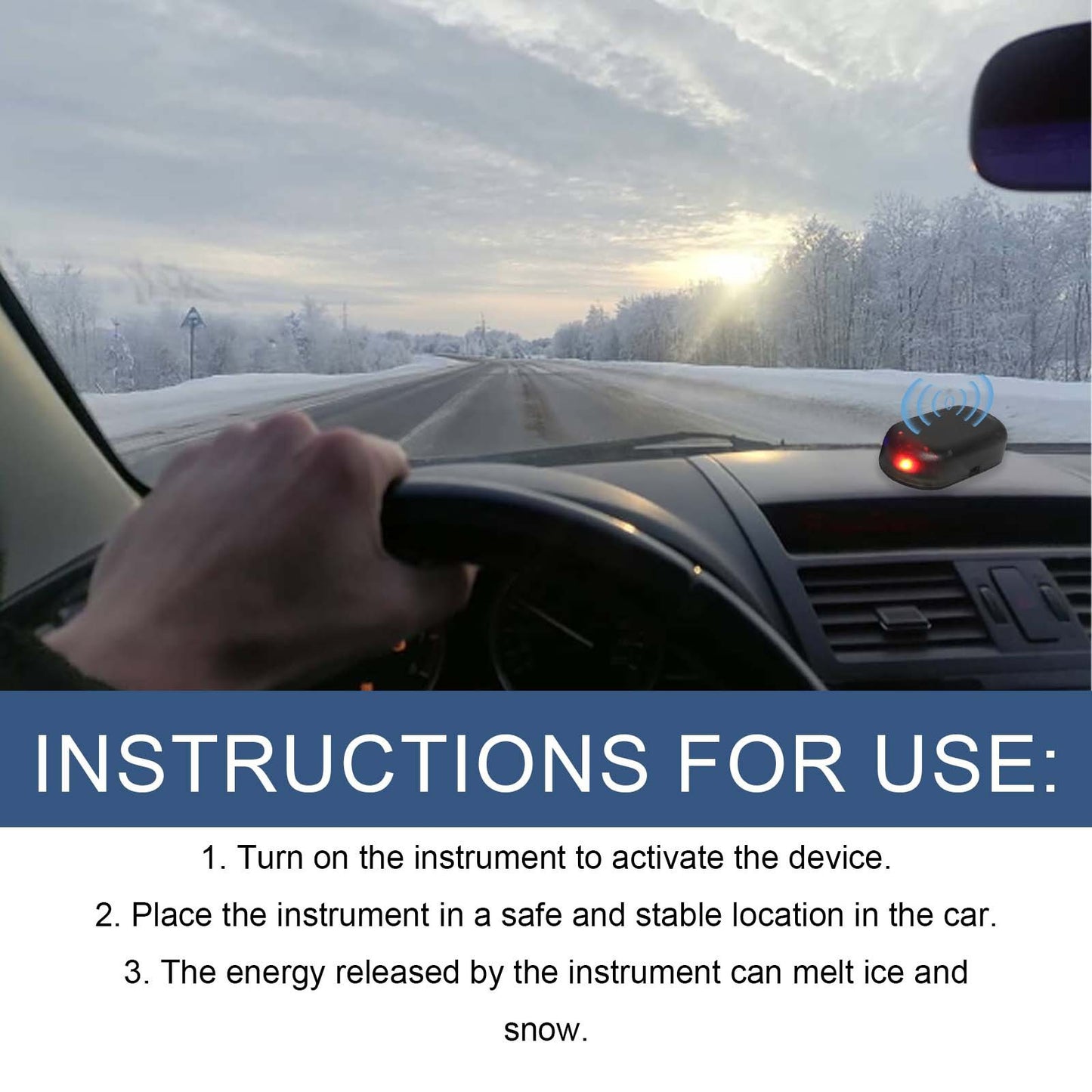 Special Glass For Car Snow Removal Tools Deicing And Melting Snow Product information: Type: Car snow removal tool Color: Black Product Size: 5*2.6*1.5cm Usage: 1. Turn on the instrument to activate the device; 2. Place the instrument in a safe and stable