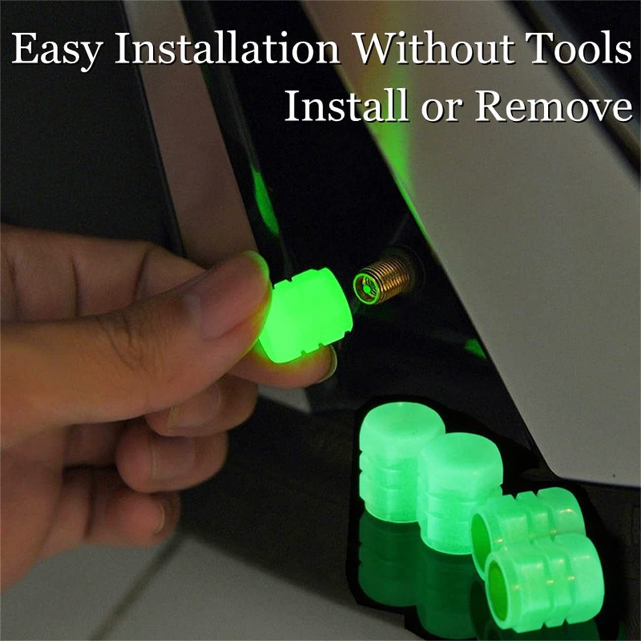 Tire Luminous Valve Cap Highlight Split Product information: Specifications 8 Bags Of Light Green, 4 Bags Of Light Green, 2 Bags Of Light Green, 1 Bag Of Light Green, 8 Bags Of Light Blue, 4 Bags Of Light Blue, 2 Bags Of Blue Light, Blue Light 1 Bag, Red