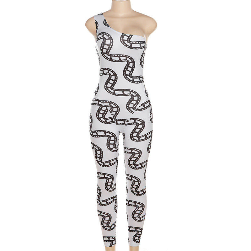 High Top Sports Jumpsuit For Women Product information: Color: White Size: S,M,L Style type: Japanese and Korean casual Popular elements: contrast color Style: Jumpsuit Fabric name: Polyester Style: casual style Process: digital printing Size: Note: 1. As