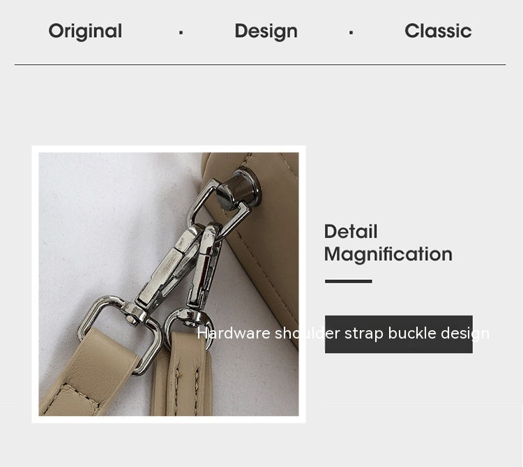 Niche Baguette Bag Korean Style Simple Underarm Shoulder Bag Product information: Lining texture: no lining Pattern: solid color Color: white, khaki, green, black, Milky White Processing Method: soft surface Outer bag type: clamshell bag Material: PU Popu