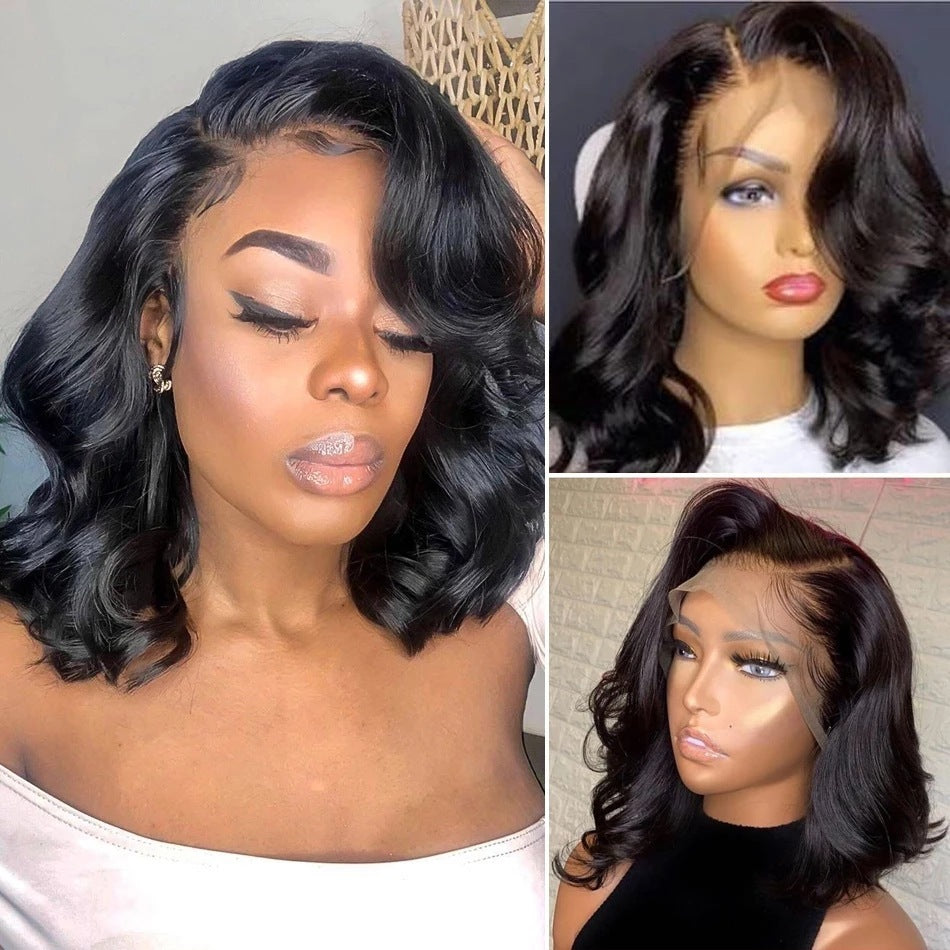 Amazon New Product Wigs European And American Women's Wigs Product information: Treatment process: mechanism Hair material: high temperature wire Bangs type: long bangs Wig hairstyle: long curly hair in the middle Color: 10 inches, 12 inches, 14 inches, 1