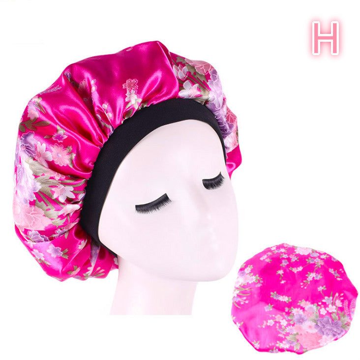 Beauty print Satin silk Bonnet sleep night cap Beauty print Satin silk Bonnet sleep night cap Material: Polyester + spande Season: Spring summer fall and winter Packing: OPP Bag Beauty print Satin silk Bonnet sleep night cap Beauty print Satin silk Bonnet