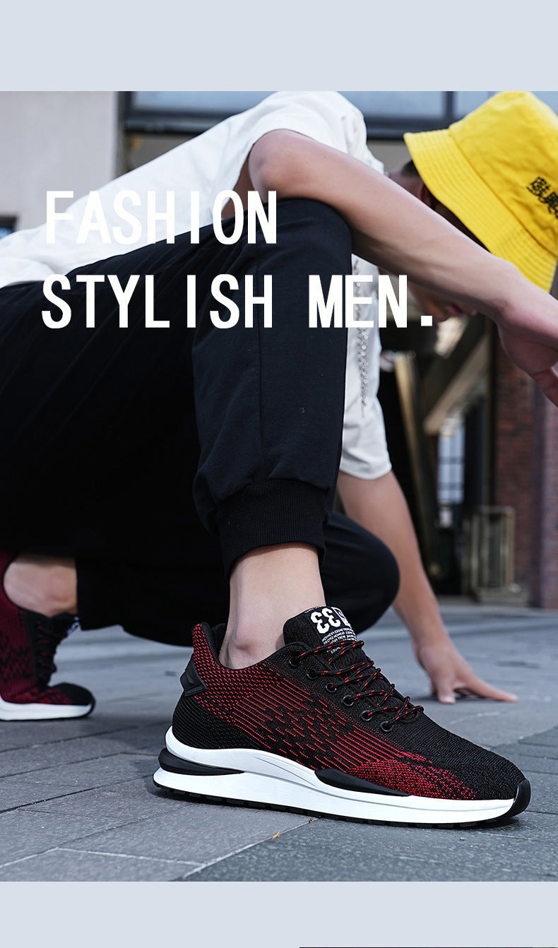 Height Increasing Insole Men's Shoes Breathable Lace Up Sports Casual Shoes Product information: Applicable Sports: Basketball Lining material: Mesh Upper height: low top Heel shape: height increase insole Size: 37, 38, 39, 40, 41, 42, 43, 44, 45, 46 Sole
