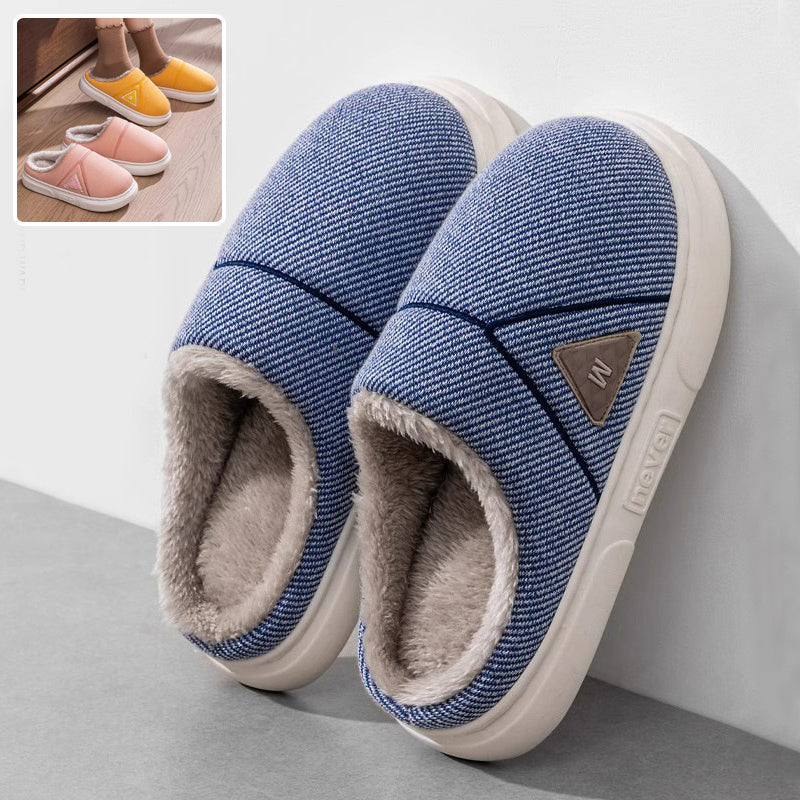 Solid Striped Home Slippers Winter Warm Fleece Shoes Men Indoor Bedroom Floor Plush Slippers For Women Couple Product information: Sole material :pvc Applicable gender: Neutral/male/female How to wear: sleeve/overshoes Popular element: car stitching Thick