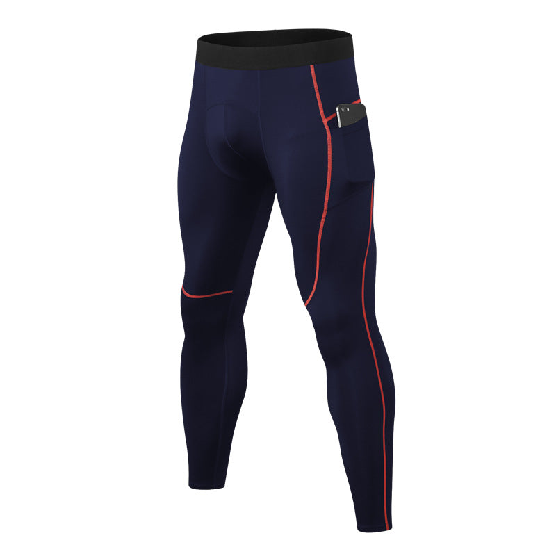 Men's Fashion Casual Fitness Training High Elastic Tight Trousers Product information: Color: black, black and gray thread, black and yellow thread, navy blue Size: S,M,L,XL,XXL Lining composition: Polyester Fiber (polyester) Lining name: polyester spande
