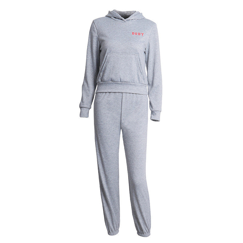 Sweatshirt and pants suit Style: pants suit Top style: sweater fleece Top sleeve length: long sleeve Pants style: wide leg pants Length: trousers Popular elements: printing, stitching Process: Printing/Dyeing Fabric name: polyester fiber (polyester) Main