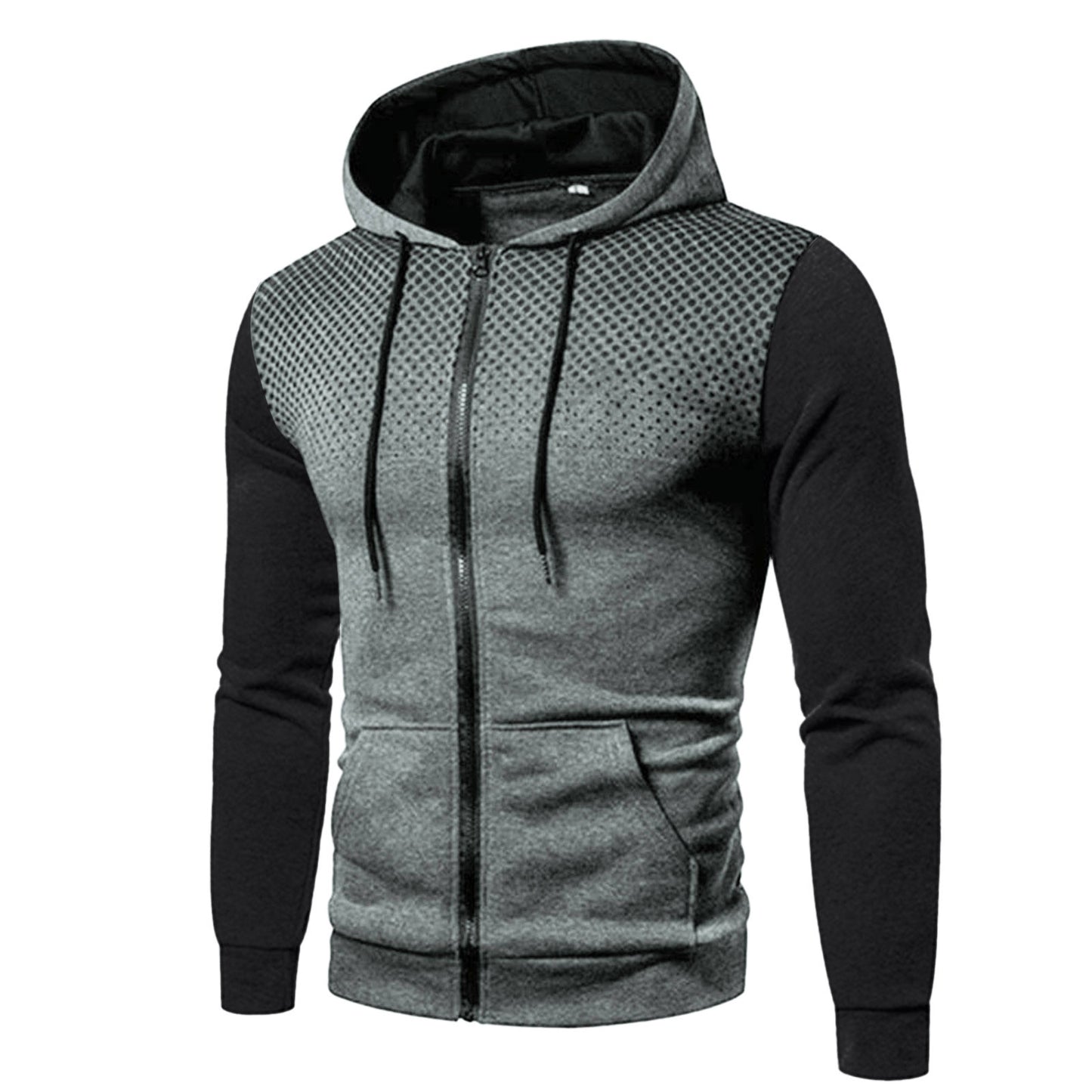 Men's Zipper Hooded Panel Sweatshirt Important Information Material: cloth Package size: 300 x 200 x 30 mm Product Information: Material: Polyester Style: Casual Features: Comfortable Color: Picture color Size information: Size: S / M / L / XL / XXL / 3XL