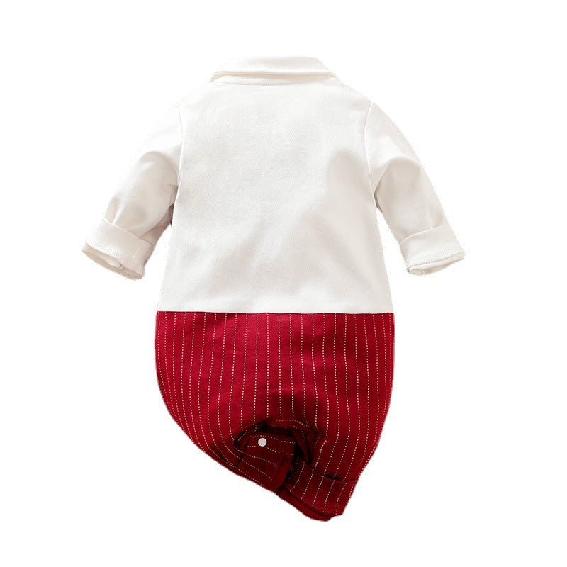 Baby Autumn Clothing Clothes Baby Boy Rompers Product information: Color: LT121D003 wine red Suitable height: 59cm (recommended height 52-59cm),66cm (recommended height 59-66cm),73cm (recommended height 66-73cm),80cm (recommended height 73-80cm), 90cm (re