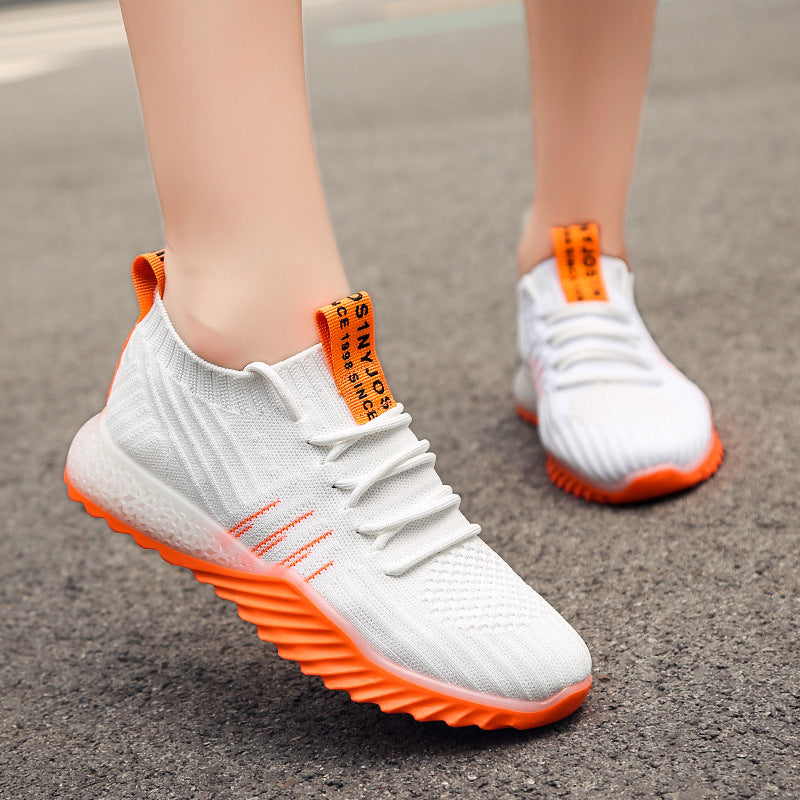 Flying woven colorful mesh shoes Upper material: mesh Heel height: low heel (1-3CM) Sole Material: Rubber Inside material: mesh Upper height: low Heel shape: flat heel US EUR UK AUS JPN KOR 5.5 37.5 5 5 23.5 241 6 38 5.5 5.5 24 245 6.5 38.5 6 6 24.5 248 7