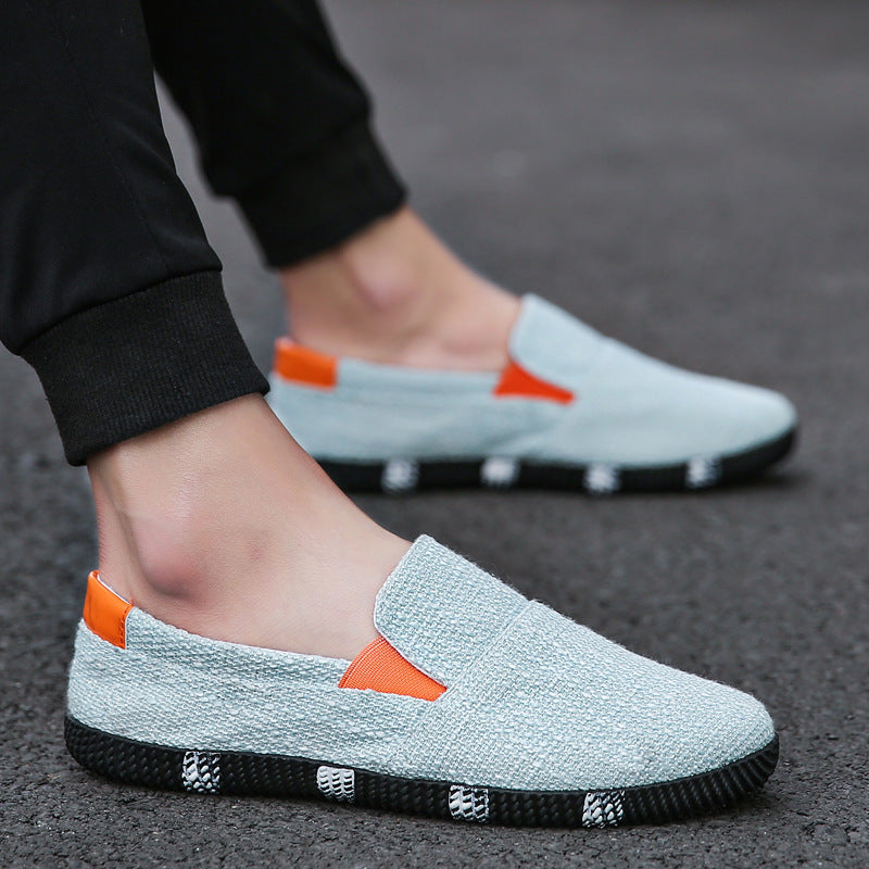 Breathable shoes men's men's shoes Upper material: cloth Sole material: plastic Popular element: plain pattern: plain Style: simple Heel shape: flat heel Breathable shoes men's men's shoes Upper material: cloth Sole material: plastic Popular element: plai