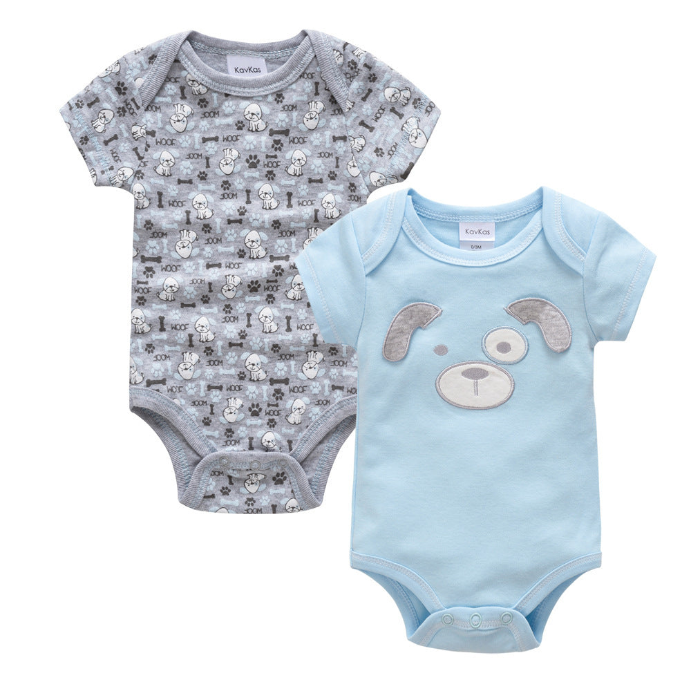 Sleeveless Baby Rompers Clothes Newborn Baby Clothes Fabric name : Knitting Main fabric Composition: cotton Main fabric ingredient content: 100 (%) Security level: Class A Closed style: Concealed button Style: Triangle Climbing Sleeveless Baby Rompers Clo