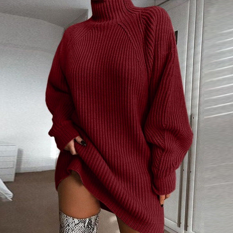 Solid Turtleneck Long Sweater Winter Warm Women Sweater Dress Fabric composition: imitation cotton 1. Asian sizes are 1 to 2 sizes smaller than European and American people. Choose the larger size if your size between two sizes. Please allow 2-3cm differe