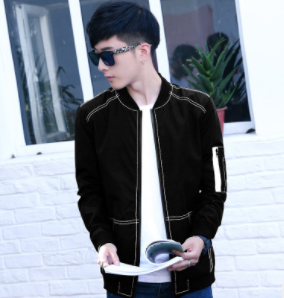 Men's baseball collar solid color coat Main fabric composition: polyester (polyester) size bust shoulder Length Sleeve m 100 43.4 68 61 l 104 45 70 63 xl 108 46.6 72 65 xxl 112 48.2 74 67 xxxl 116 49.8 76 69 xxxxl 120 51.4 78 71 1. Asian sizes are 1 to 2