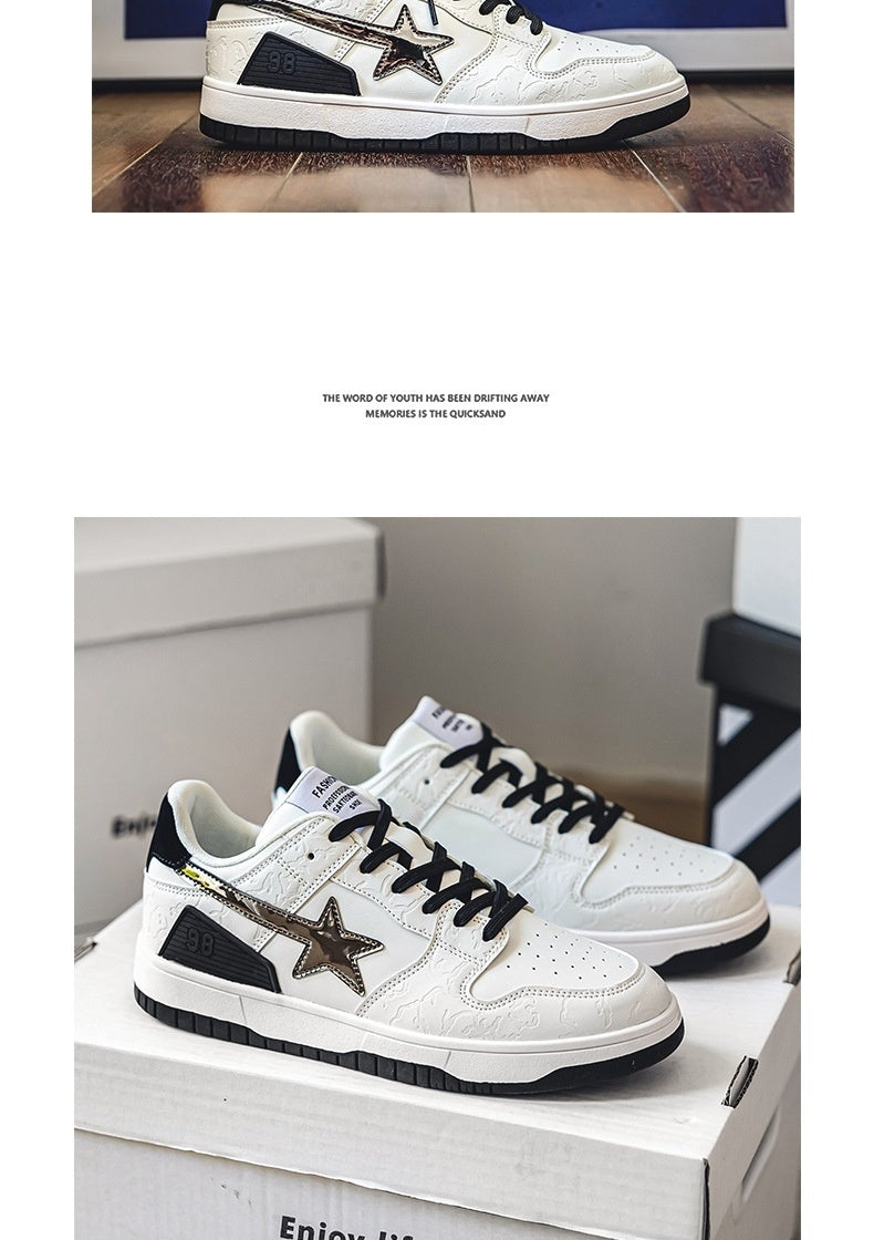 Retro Flat Contrast Color XINGX Sneaker Women's All-match Product information: Color: LZ205 silver, LZ205 brown-orange Upper height: low top Heel height: low heel (1-3CM) Size: 37,38,39,40,41,42,43,44,45,46 Sole craft: sewing shoes Cutting depth: shallow